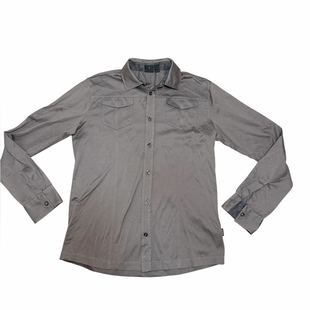 BOSS Hugo Boss Gray Button Down Shirt Men’s Small Regular Fit Cotton
